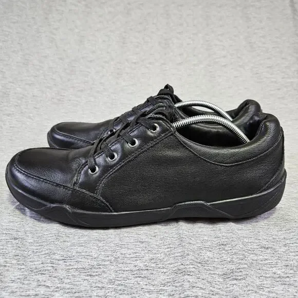 Tempur-Pedic Mens Shaine Leather Sneaker Shoe TP6068 Black Casual Walking 14M